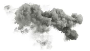 Isolated overcast clouds pollution special effect movement shapes 3d illustrations png