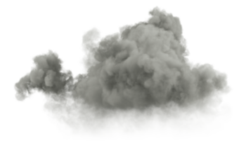 Isolated darkness mysterious carbon clouds on transparent backgrounds 3d rendering file png