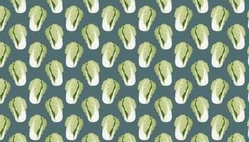 Pattern with Chinese Cabbage. illustration in a flat style. vector