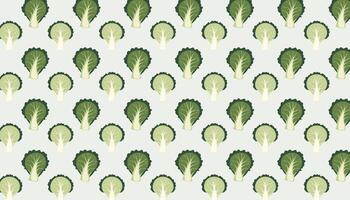 Brussels Sprouts pattern on white background. illustration of lettuce. vector