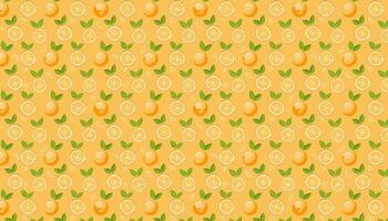 Mamoncillo fruit pattern on yellow background. illustration of orange. vector