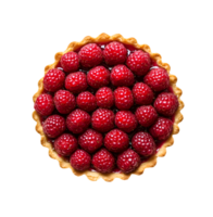 Raspberry tart isolated on a transparent background png