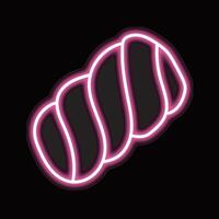 neon marshmallows isolated on black background. vector