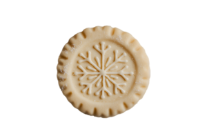 Snowflake design cookie isolated on a transparent background png