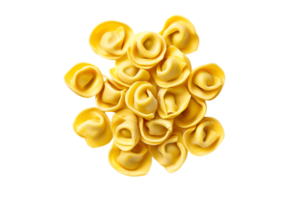 Tortellini pasta in a pile isolated on a transparent background png