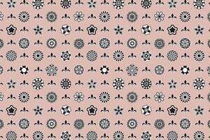 Mini mandala florals shapes abstract illustration seamless repeat pattern vector