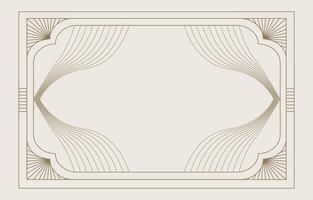 Vintage deco frame banner. Abstract decoration template for horizontal design vector