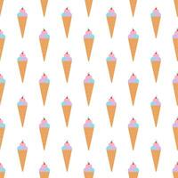 My Ice-cream sweet icon on white background. Seamless pattern. vector