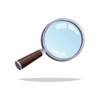 Magnifying glass isolated on white background. Simple magnifying glass. vector