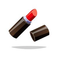 Red lipstick isolated on white background. vector