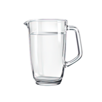 Glass Pitcher with Water and Sleek Design png
