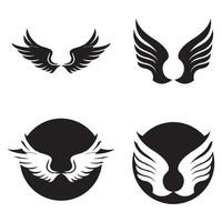 Four different types of wings on a white background vector