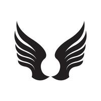 A black and white silhouette of a winged bird vector