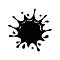 splashing water silhouette on white background vector