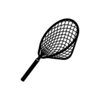 fishing net silhouette, casting net illustration vector