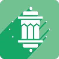 Flat Islamic Lantern Icon With Shadow vector