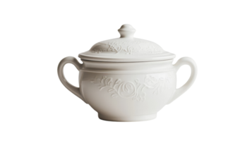 Elegant Porcelain Sugar Bowl with Lid for Stylish Dining Decor and Functional Use in Tea Parties or Kitchen Decor. png