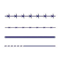 Wire line Set Collection vector