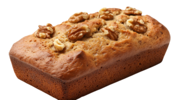 Delicious Freshly Baked Banana Bread with Walnuts - Perfect for Breakfast or Snacks. png
