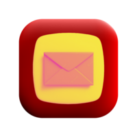 A red and yellow app icon with an envelope png