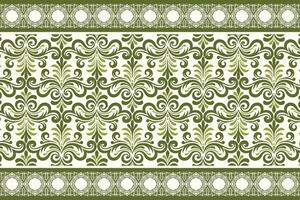 abstract seamless floral pattern with border design, featuring vintage botanical motifs and ethnic geometric patterns for fabric, wallpaper, textiles, and fashion accessories vector