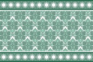 abstract seamless floral pattern with border design, featuring vintage botanical motifs and ethnic geometric patterns for fabric, textiles, wallpaper, and fashion accessories vector