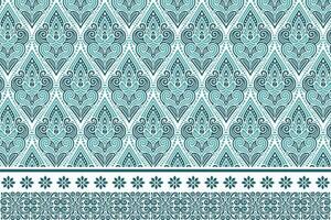 abstract seamless floral pattern with decorative border design, vintage botanical motifs, and ethnic geometric patterns for textiles, fabric, wallpaper, and fashion items vector