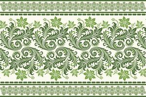 abstract seamless floral pattern with vintage botanical motifs, border design, and ethnic geometric elements for fabric textiles, wallpaper, and fashion accessories vector