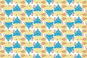abstract floral seamless pattern with vintage ikat and botanical motifs for fabric and wallpaper all over flower blossom textured design with traditional elements vector