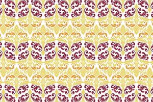 vintage seamless floral design with abstract botanical motifs and ethnic ikat patterns for fabric, textile, wallpaper, and fashion applications vector