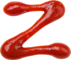 z-shaped ketchup design on isolated background for food styling and creative visuals png