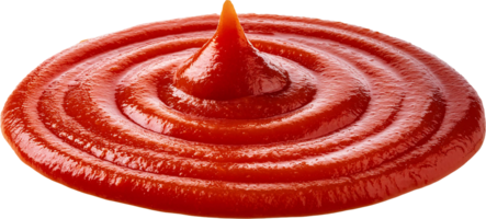 spiral swirl of ketchup with artistic peak on isolated background png
