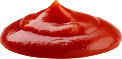 ketchup swirl with vibrant red color and glossy texture on isolated background for food art and decoration png