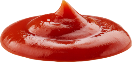 ketchup dollop with shiny texture and vibrant red color on isolated background for food design and culinary visuals png