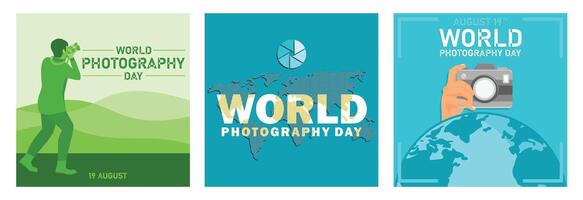Celebrating World Photography Day with technological advances in the field of art. vector