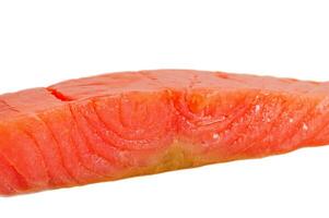 Lightly salted salmon fish isolate on a white background. photo