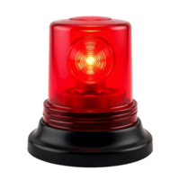 Red Emergency Siren Light on Black Base Isolated on Transparent Background png
