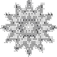 Pixel pattern shape. Textured star with bitmap Y2k dither gradient. Retro computer game graphic effect. Halftone grunge illustration png