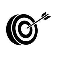 Focused Target with Arrow Achieving Goals vector