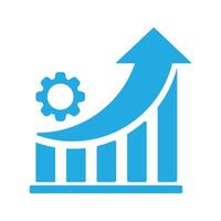 A precise graph chart silhouette, highlighting upward trends and data points, symbolizing progress, growth, and statistical clarity. vector