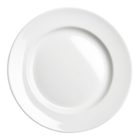Isolated Clean White Dinner Plate for Culinary Presentations on Transparent Background png