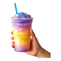 Refreshing Iced Bubble Tea in Hand for Summer Vibes on Transparent Background png
