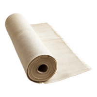 Durable Natural Beige Canvas Fabric Roll for Crafts and Upholstery on Transparent Background png