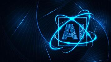 Futuristic technology artificial internet cyber technology concept. Abstract blue background. vector