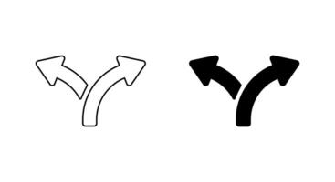 Two way direction arrow icon in rounded corner. Double arrows sign symbol vector
