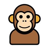 a monkey icon on a white background vector