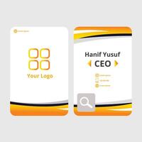 id card template with modern frame and gradient vector