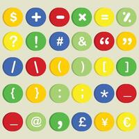 punctuation scribble typography collection set vector