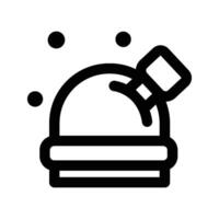 Observatory line icon, cosmos and science, observatory telescope icon, graphics, editable stroke outline sign, eps 10. vector