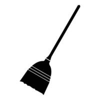 Broom or sweeper for cleaning floors flat icon for apps and websites vector